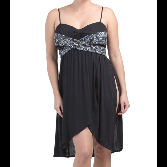 Free People Dresses & Skirts - New Free People Bare Knit Black/ Navy Dress Size M